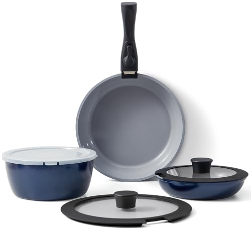 ROCKURWOK Removable Handle Cookware Set with Nonstick Coating