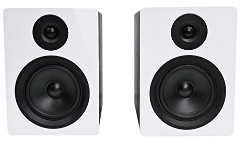 Rockville APM5W 5.25" 2-Way 250W Active/Powered USB Studio Monitor Speakers Pair, White