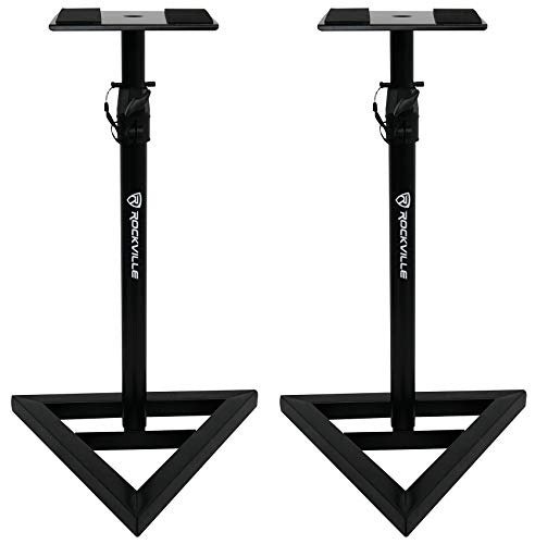 Rockville RVSM1 Studio Monitor Stands with Adjustable Height