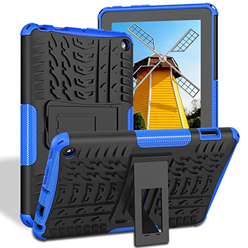 ROISKIN for Fire 7 Tablet Case 2022 - All-round Protection with Kickstand