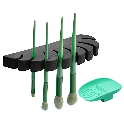  CUGEBANNA Paint Brush Drying Rack for Artist(Black),Plastic  Paint Brush Holder,Holds 14 Brushes Upright
