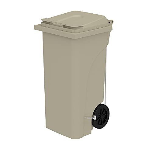 Rolling Mobile Plastic Step-On Trash Can