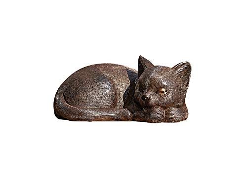 Roman Garden - Bronze Sleeping Cat Statue