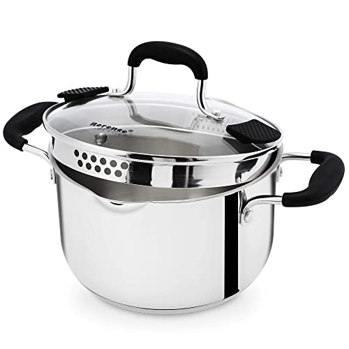Rorence Stainless Steel Stock Pot - 3.7 Quart