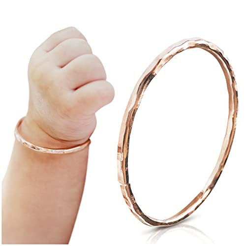 Rose Gold Filled Baby Bangle Bracelet (Toddler) - Charming and Safe Accessory