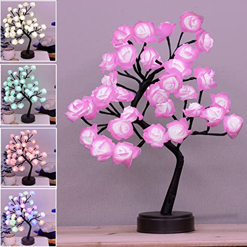 Rose Tree Lamp with Color Changing and Remote