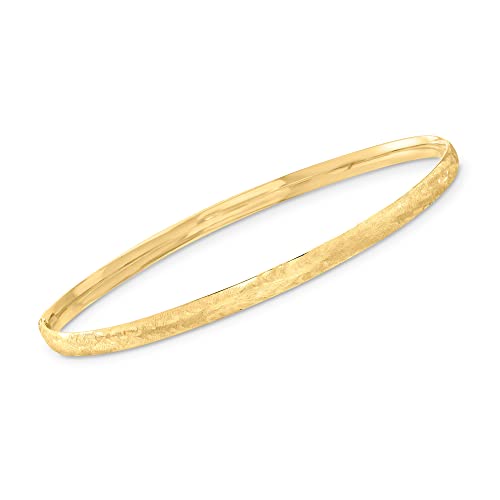 Ross-Simons 14kt Yellow Gold Brushed Bangle Bracelet
