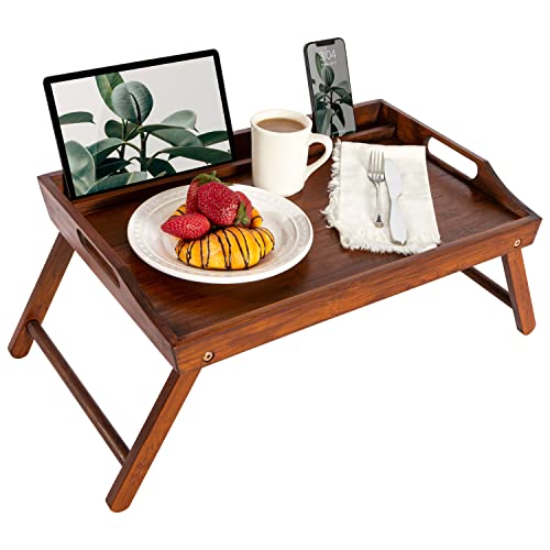 ROSSIE HOME Bamboo Bed Tray - Stylish and Versatile Lap Desk