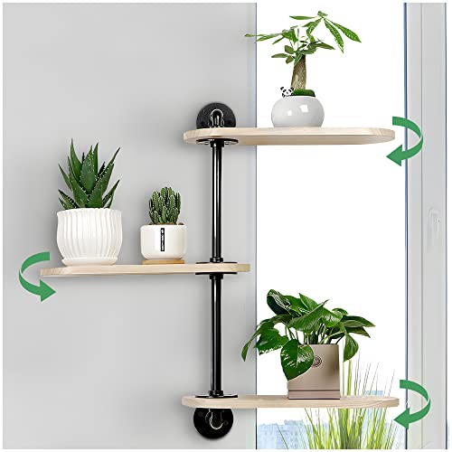 Rotating Window Plant Shelves
