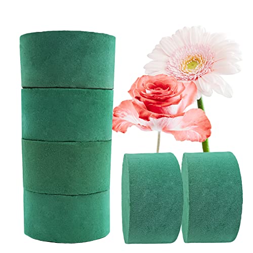 6pcs Flower Foam Blocks,6.5inch Round Dry Floral Foam For Artificial Flowers,for  Wedding Aisle Flow