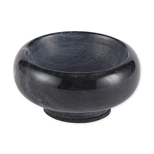 RSVP International Herb & Salt Containers for Countertop Polished Marble Dish/Bowl, 2.5" Diameter x 1.5", Black
