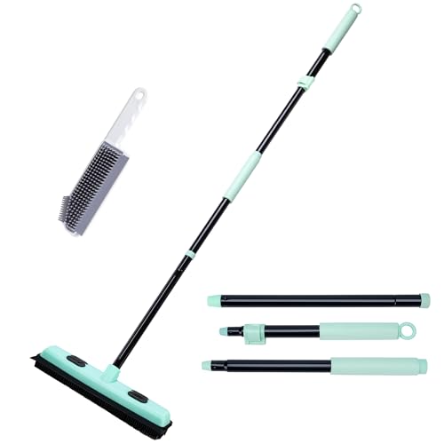Rubber Broom Pet Hair Remover with Squeegee