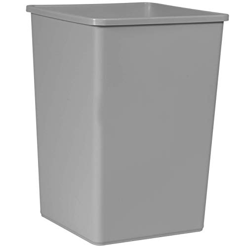 Rubbermaid Commercial Products Untouchable Square Trash Can, 36-Gallon, Gray