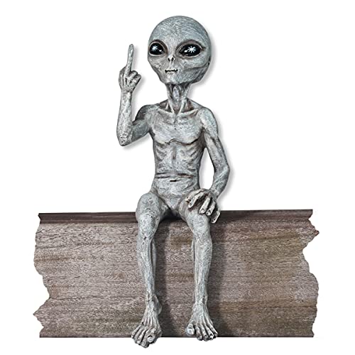 Rude Alien Statue - Hilarious Home or Garden Decoration