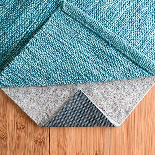 RUGPADUSA - Basics - 8'x10' - 1/4" Thick - Felt + Rubber - Non-Slip Rug Pad - Cushioning Felt for Added Comfort - Safe for All Floors and Finishes
