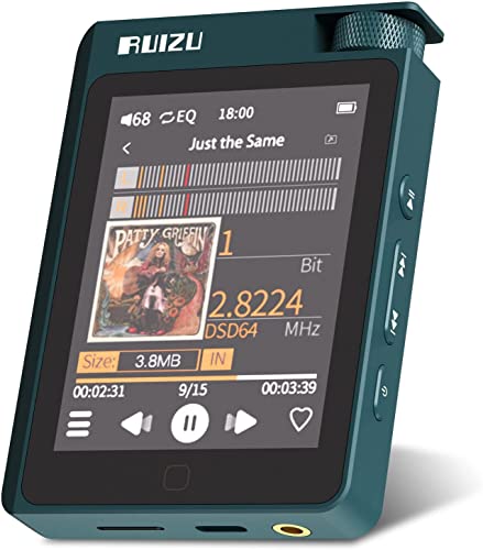 RUIZU 64GB HiFi Lossless MP3 Player with Bluetooth 5.0
