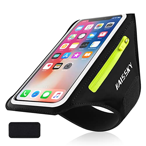 Running Phone Armband with Zipper Pocket and Clear Touch Screen