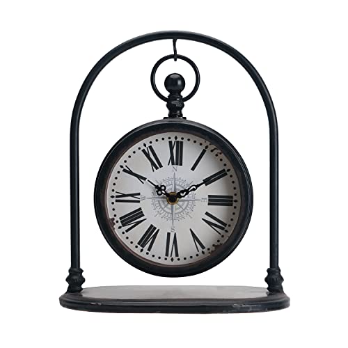 Rustic Arch Hanging Design Iron Table Clock
