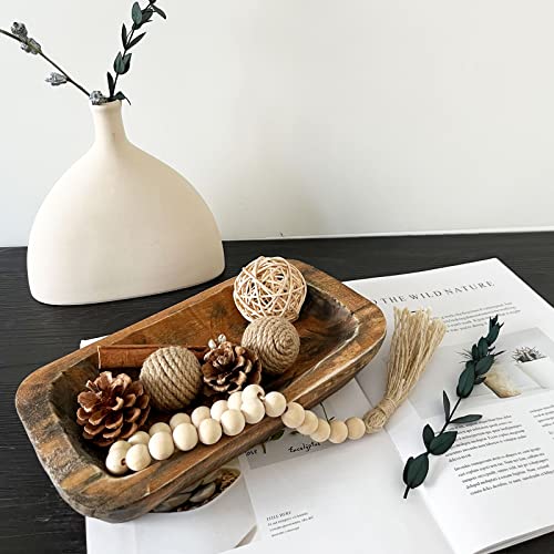 Rustic Bread Long Bowls Decor Wood Tray