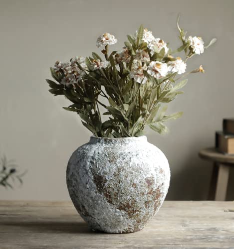 Rustic Ceramic Circular Flower Vase