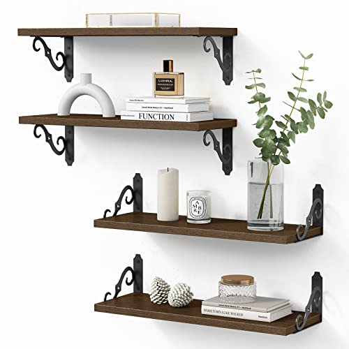 Rustic Floating Wall Shelves by Goozii