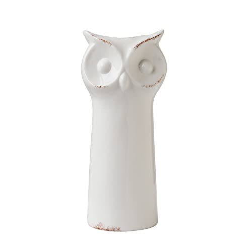 Rustic Owl Ceramic Vase for Home Decor