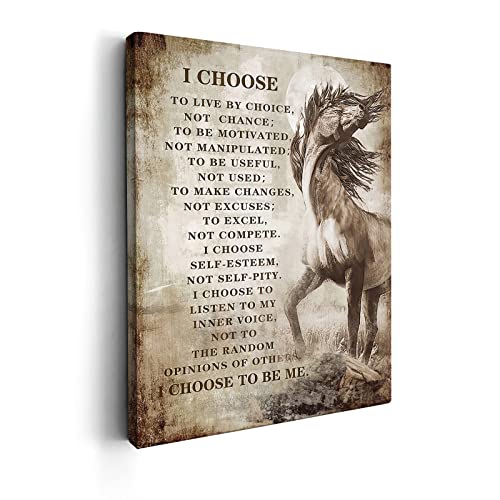 Rustic Religious Horse Canvas Wall Art