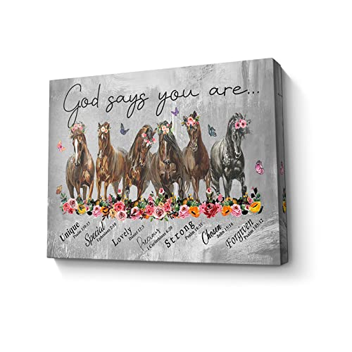 Rustic Religious Horse Wall Art