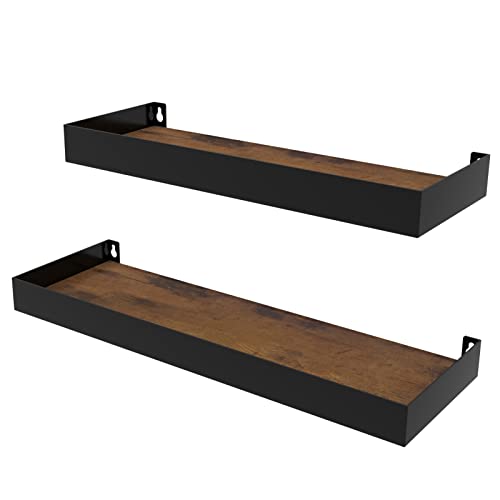 Rustic Wall Shelves Set Of 2 For Storage And Decor 31B1zxTBrlL 