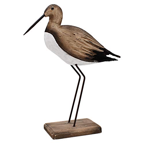 Wooden Sea Bird Statue Decor Seagull Figurine Coastal Bird Figurines