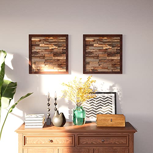 Rustic Wooden Wall Art - CONSDAN Wood Wall Decor