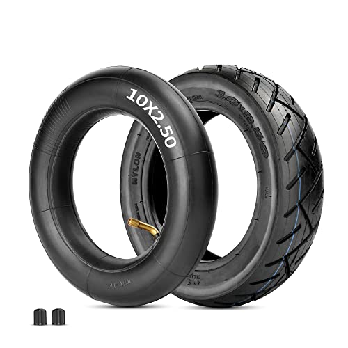 RUTU 10x2.50 Tire and Inner Tube Set Replacement for Electric Scooters - High Rubber Content