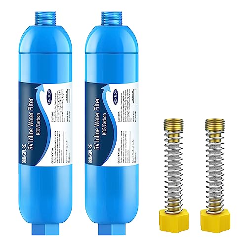 RV Water Filter with Hose Protector (2 Packs)