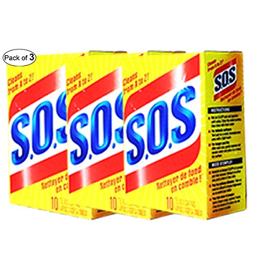 S.O.S Steel Wool Soap Pad (10 Count) (Pack of 3)