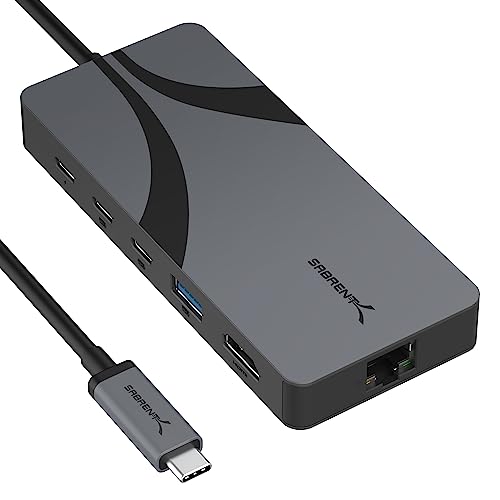 SABRENT USB4 Hub, Travel Dock Hub with 2 USB-C Ports, 1 USB-A Port, HDMI 2.1, 2.5GbE and 85W PD 3.0 [HB-U4HP]