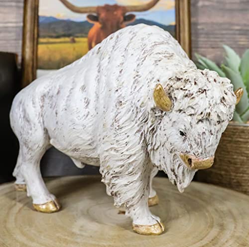 Sacred White Bison Buffalo Figurine