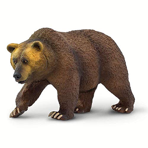 Safari Ltd. Grizzly Bear Figure - Lifelike Toy for Educational Fun