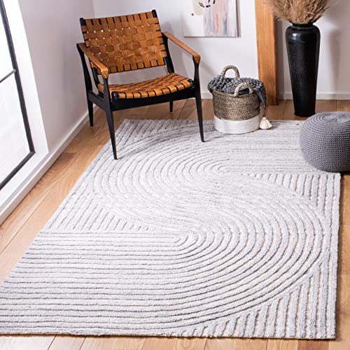 Safavieh South Hampton Collection Accent Rug - 3' x 5', Grey, Handmade Mid-Century Modern Abstract, Ideal for High Traffic Areas in Entryway, Living Room, Bedroom (SHA301F)