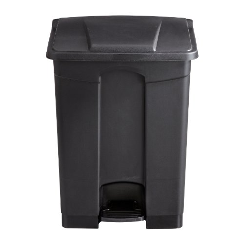 Safco Plastic Step-On Trash Can: Hands-Free and Sanitary Waste Disposal