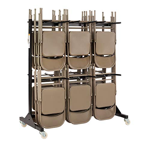 Safco Two-Tier Folding Chair Cart for 84 Chairs