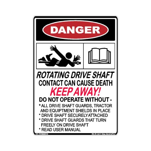 Safety Drive Shaft Warning Sticker Decal