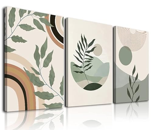 Sage Green Boho Wall Art Set of 3