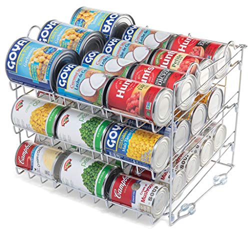 Sagler 3-Tier Can Organizer - Chrome-Finish Can Rack for Pantry