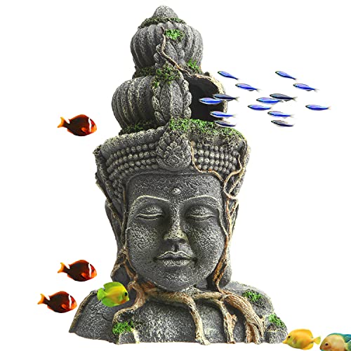 Saim Zen Buddha Head Statue Aquarium Decorations