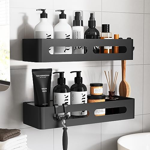 Kitsure Corner Shower Caddy - 2 Pack Rustproof Shower Organizer, Durable  Shower Shelves with Large Capacity, Drill-Free Adhesive Shower Rack with 4