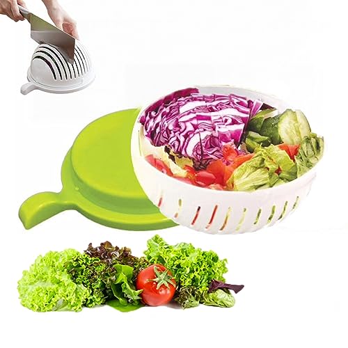 Snap Salad Cutter Bowl, Large Salad Chopper Bowl and Cutter, Snap Salad Instant Salad Maker, Veggie Choppers and Dicers, Safe and Non-Toxic Food