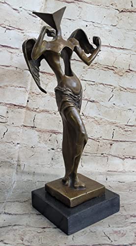 Salvador Dali Bronze with Brown Patina Angel of Victory Statue Sculpture Gift