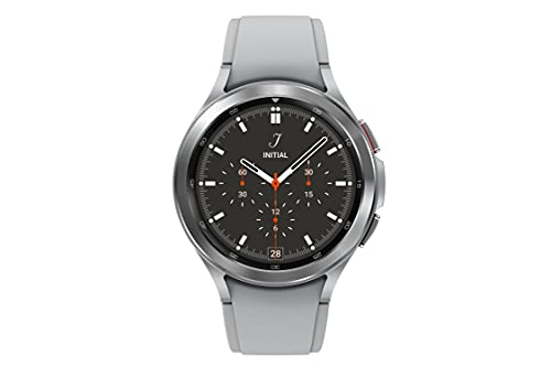 SAMSUNG Galaxy Watch 4 Classic 46mm Smartwatch with ECG Monitor Tracker for Health, Fitness, Running, Sleep Cycles, GPS Fall Detection, Bluetooth, US Version, Silver