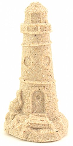 Sand-Deco Sand Sculpture Figurine - Lighthouse 811-4.25" Tall (Natural)
