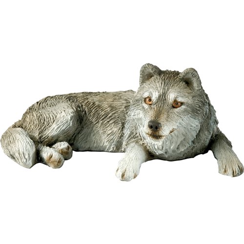 Sandicast Gray and White Wolf Sculpture